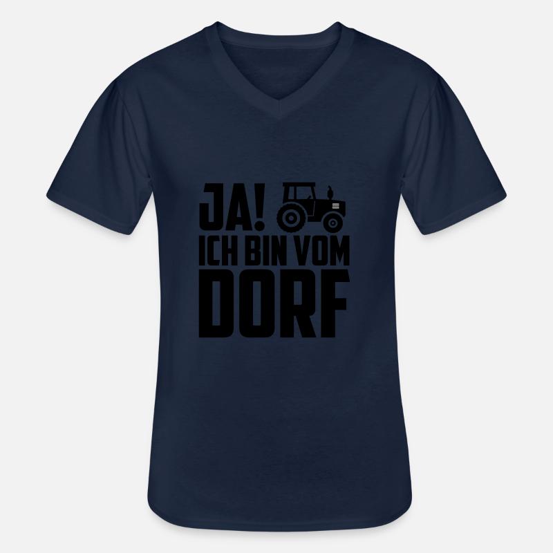 Ich bin vom Dorf - Männer-T-Shirt mit V-Ausschnitt - Navy