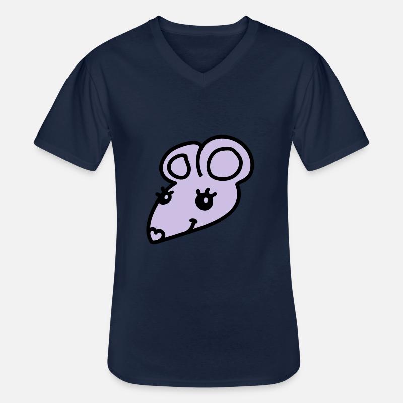 Süße Maus - Männer-T-Shirt mit V-Ausschnitt - Navy