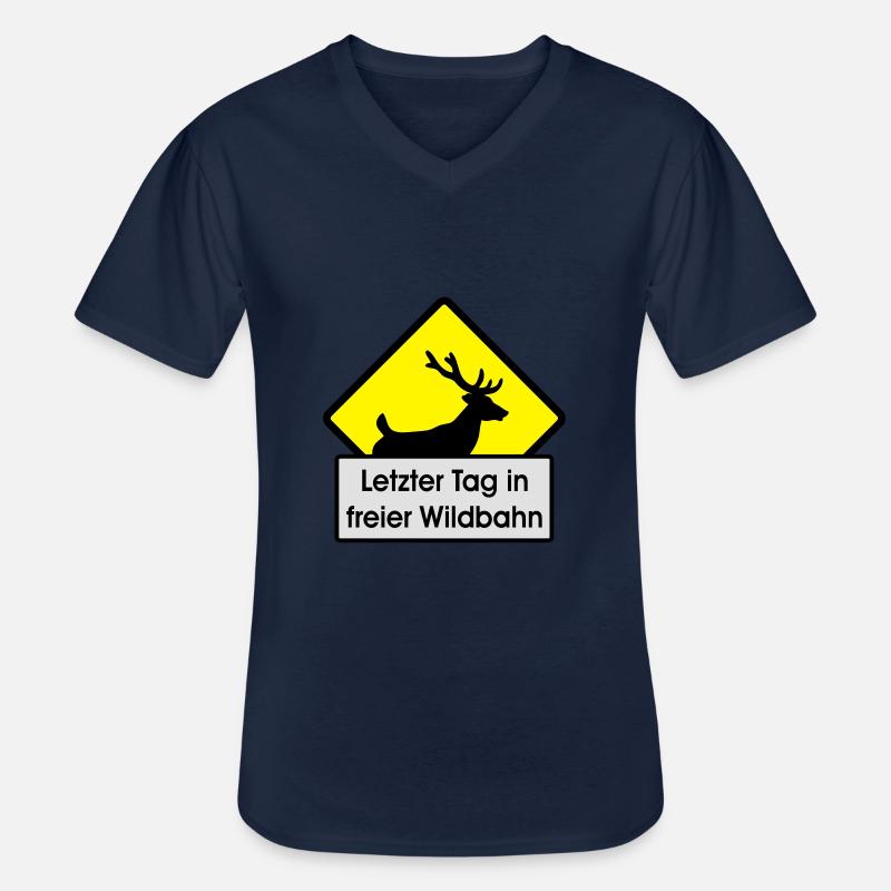 Junggeselle - Männer-T-Shirt mit V-Ausschnitt - Navy