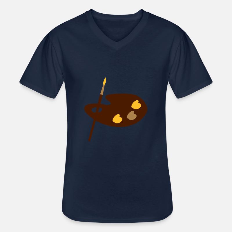 Farbe Maler - Männer-T-Shirt mit V-Ausschnitt - Navy