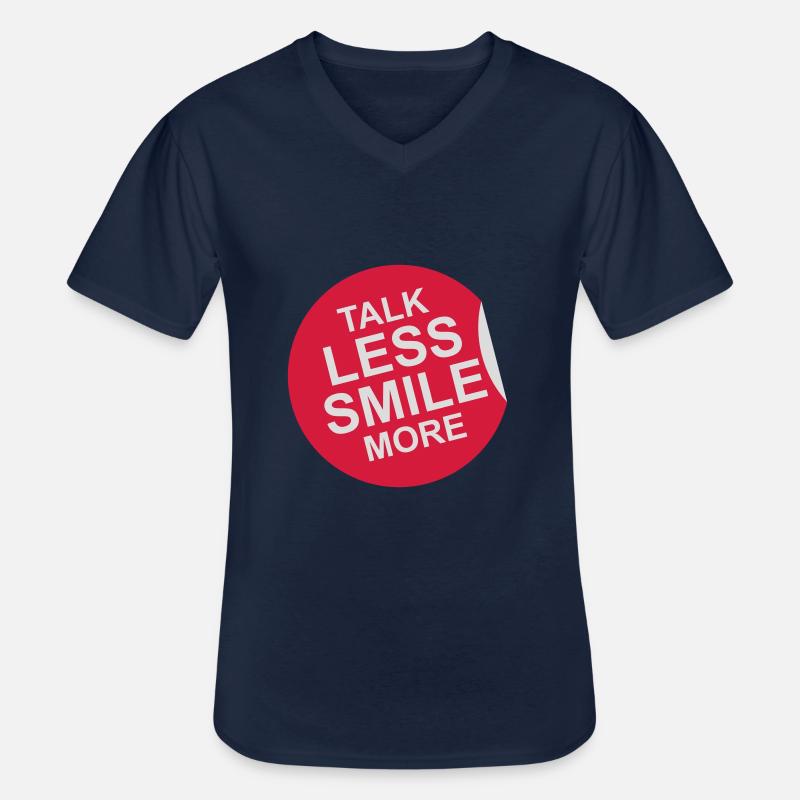 talk less smile more - Männer-T-Shirt mit V-Ausschnitt - Navy
