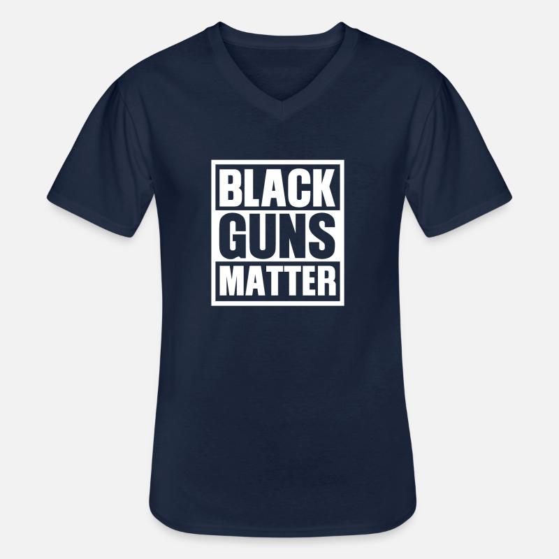 Black Guns Matter - Männer-T-Shirt mit V-Ausschnitt - Navy