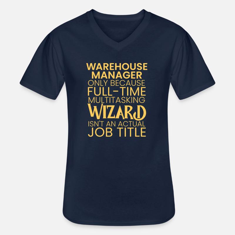 Warehouse Manager multitasking Wizard - Männer-T-Shirt mit V-Ausschnitt - Navy