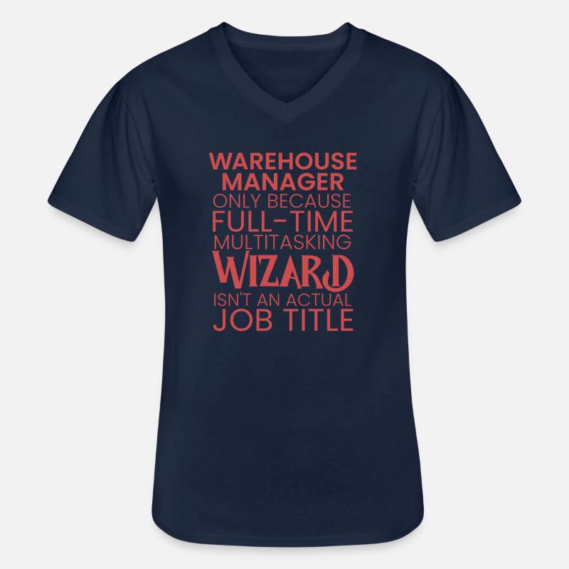 Warehouse Manager multitasking Wizard - Männer-T-Shirt mit V-Ausschnitt - Navy