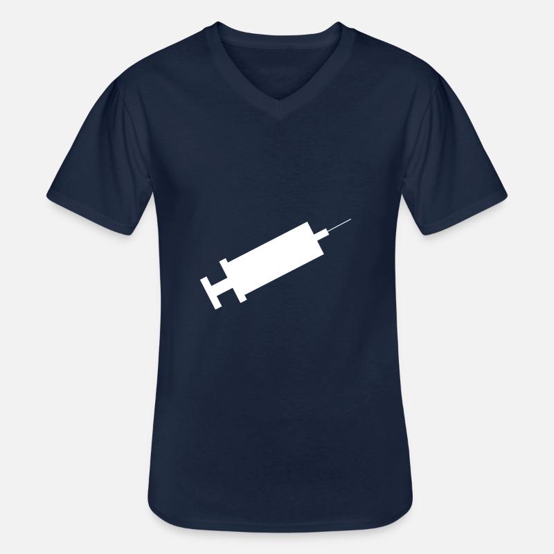 Spritze - Männer-T-Shirt mit V-Ausschnitt - Navy