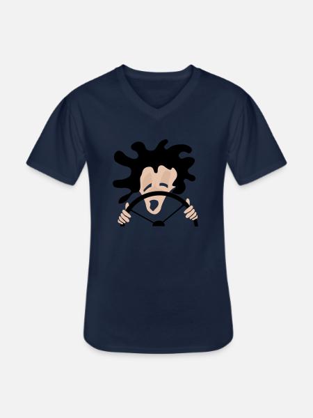 driver - Men's V-Neck T-Shirt - navy