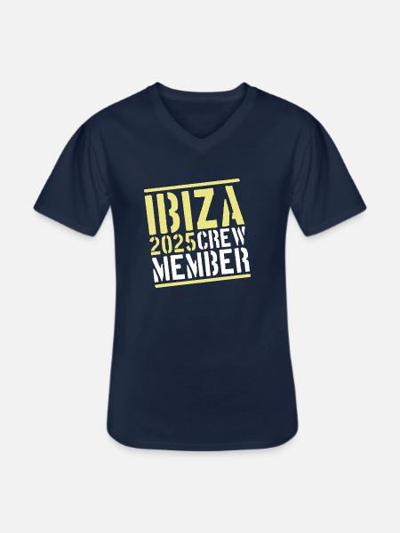 Ibiza 2025 Crew - Men's V-Neck T-Shirt - navy