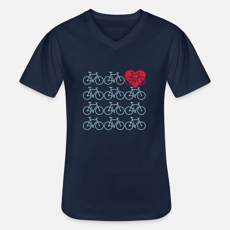 Radl - Männer-T-Shirt mit V-Ausschnitt - Navy