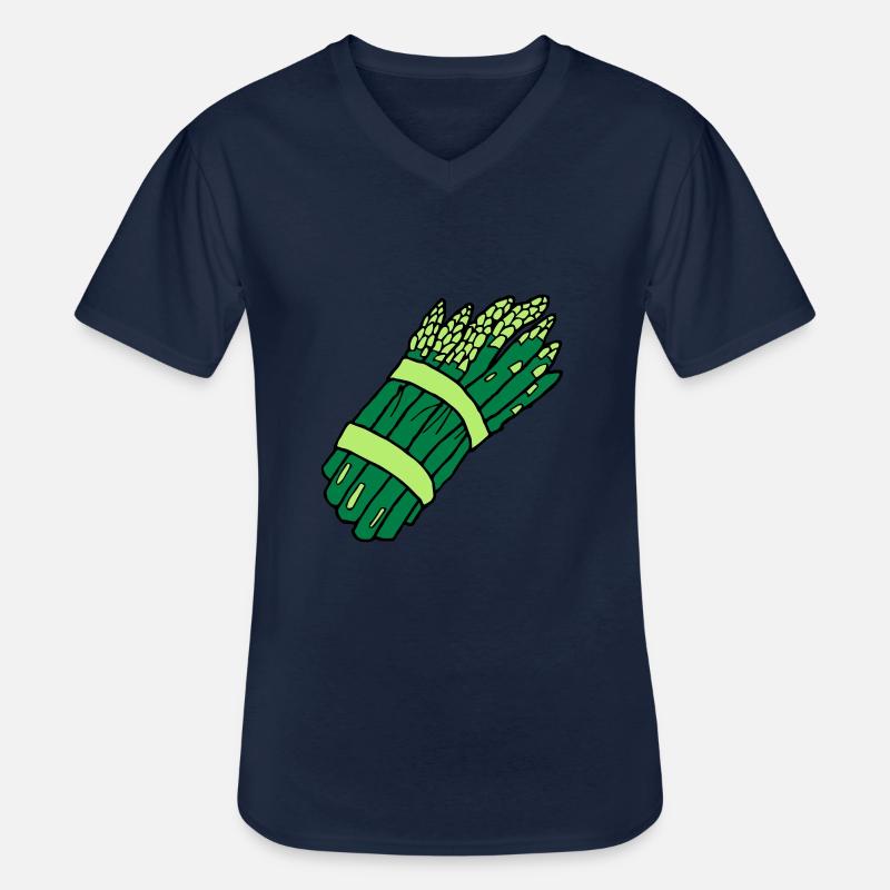 asparagus - Männer-T-Shirt mit V-Ausschnitt - Navy