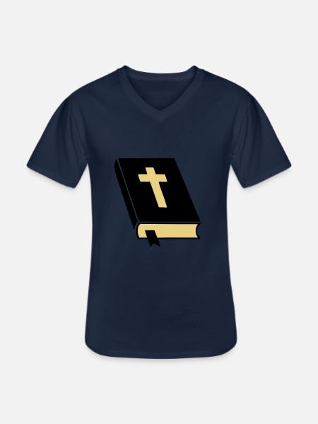 bibel_02 - Männer-T-Shirt mit V-Ausschnitt - Navy