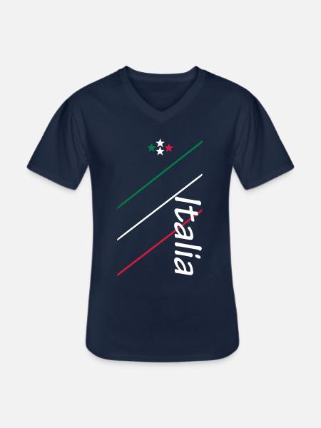 Italien - Italia - Men's V-Neck T-Shirt - navy