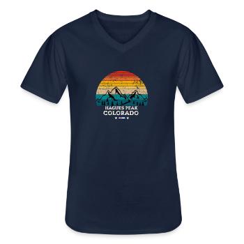 Hagues Peak Colorado - Männer-T-Shirt mit V-Ausschnitt - Navy - Vorne - AI Model Male 178 dark (178cm)