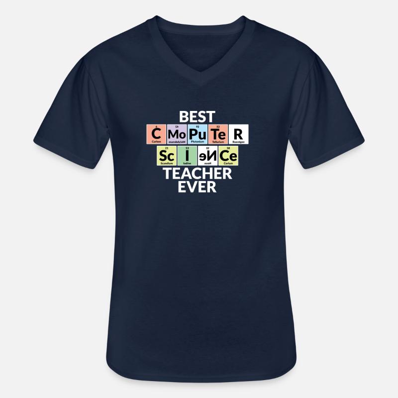 Bester Informatiklehrer Aller Zeiten - Männer-T-Shirt mit V-Ausschnitt - Navy