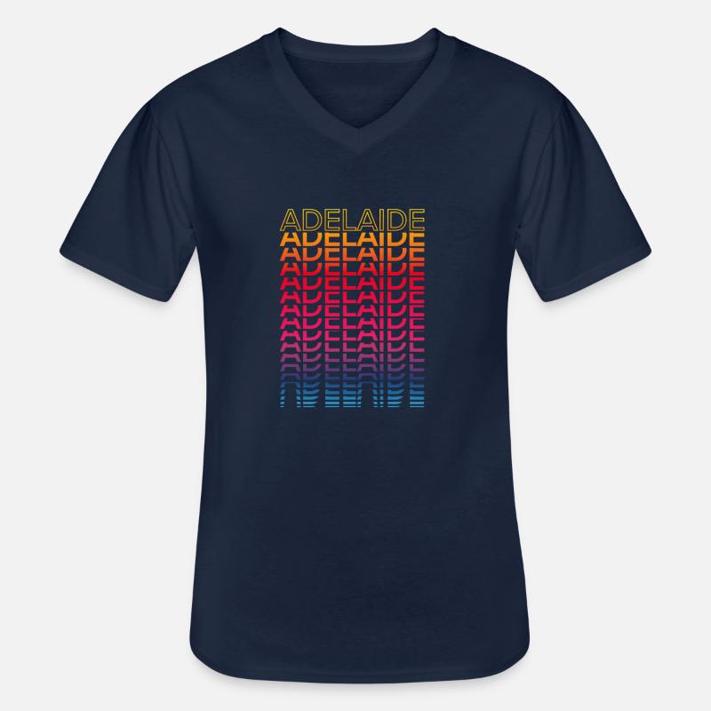 Retro Nostalgisch Stadt - Regenbogen Adelaide - Männer-T-Shirt mit V-Ausschnitt - Navy