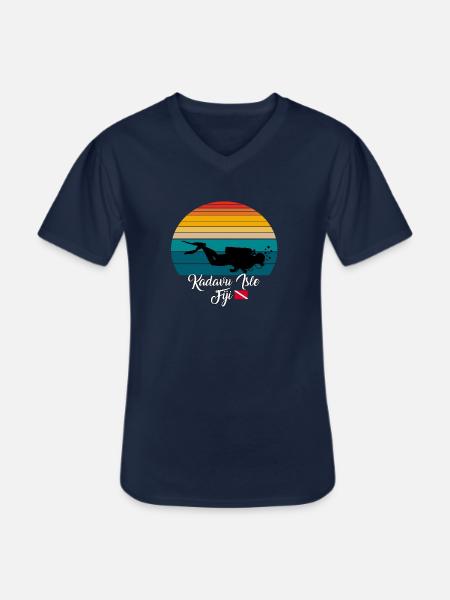Kadavu Isle Fiji Diving - Men's V-Neck T-Shirt - navy