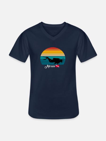Mexico Scuba Diving Poison - Men's V-Neck T-Shirt - navy