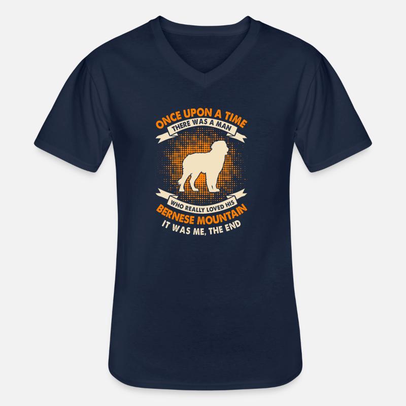 Es War Einmal - Berner Berg - Männer-T-Shirt mit V-Ausschnitt - Navy
