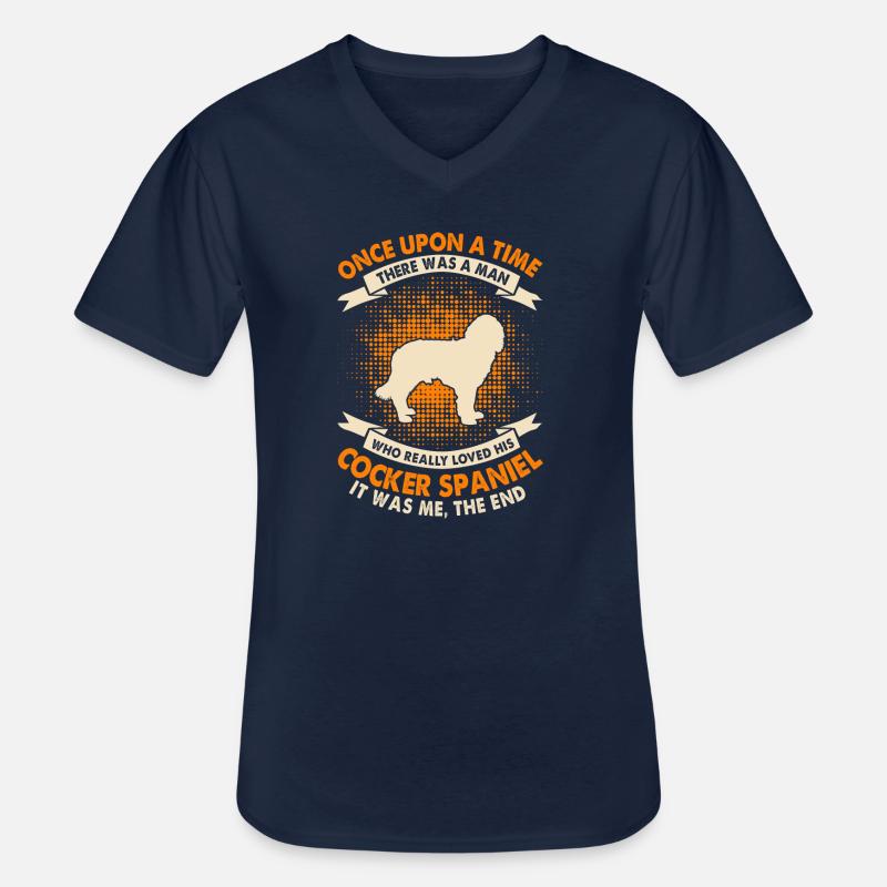 Es War Einmal - Cocker Spaniel - Männer-T-Shirt mit V-Ausschnitt - Navy