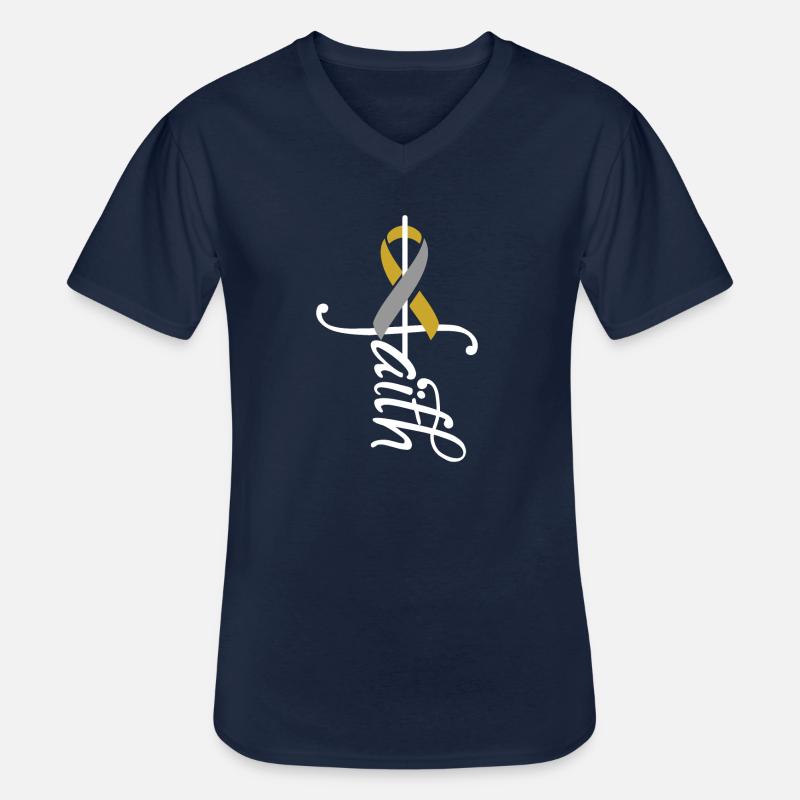 Band-Chemo-Krebs-Bewusstsein - Männer-T-Shirt mit V-Ausschnitt - Navy