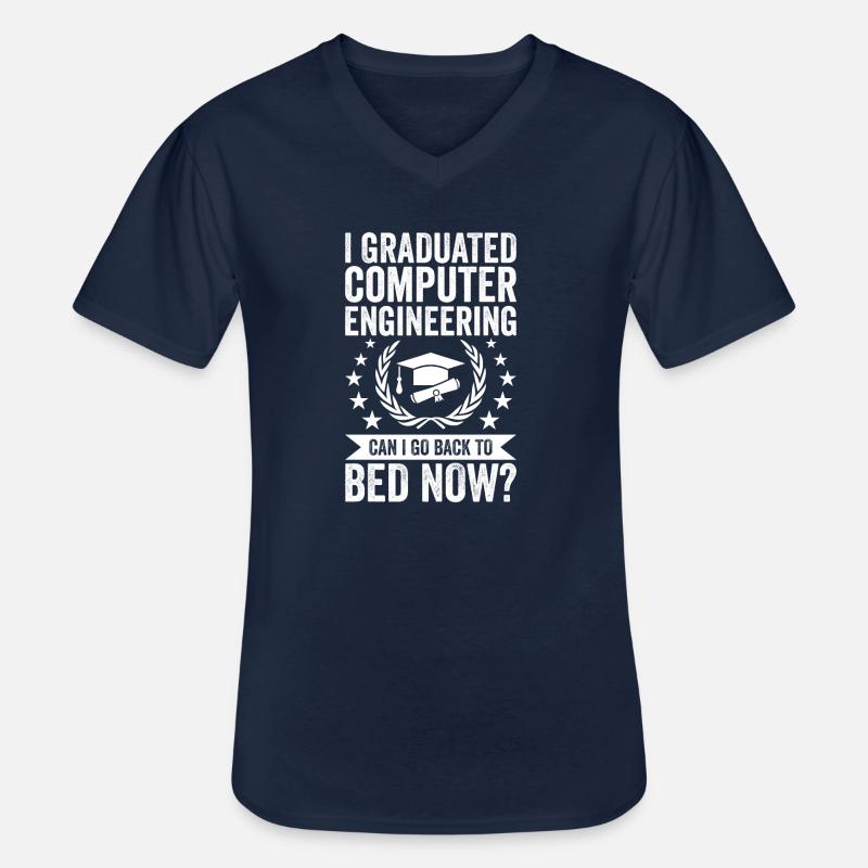 Ich Habe Computertechnik Abgeschlossen - Männer-T-Shirt mit V-Ausschnitt - Navy