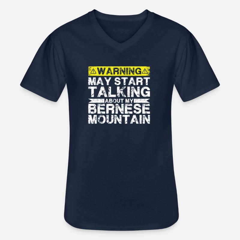 Apropos Berner Berg - Männer-T-Shirt mit V-Ausschnitt - Navy