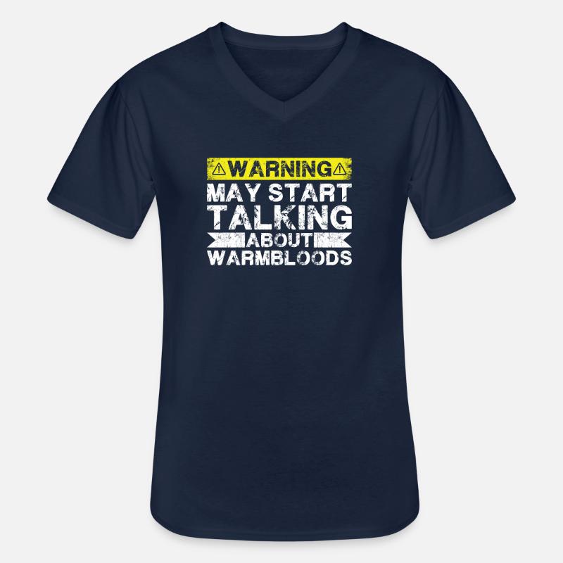 Über Warmblut Sprechen - Männer-T-Shirt mit V-Ausschnitt - Navy