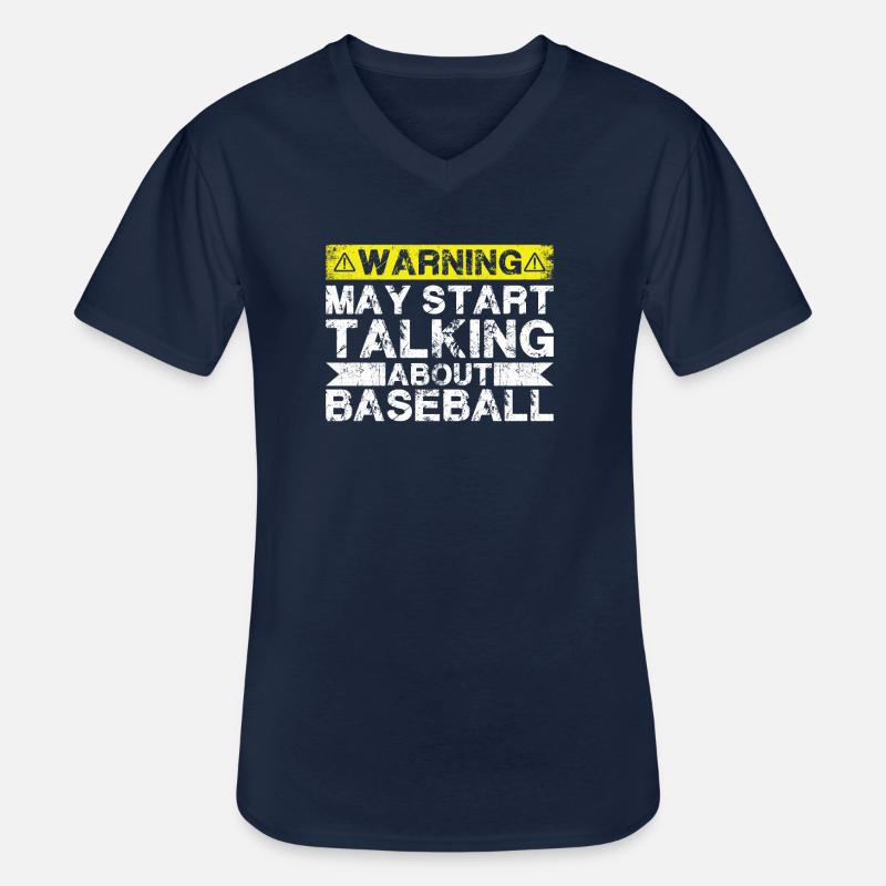 Apropos Baseball - Männer-T-Shirt mit V-Ausschnitt - Navy