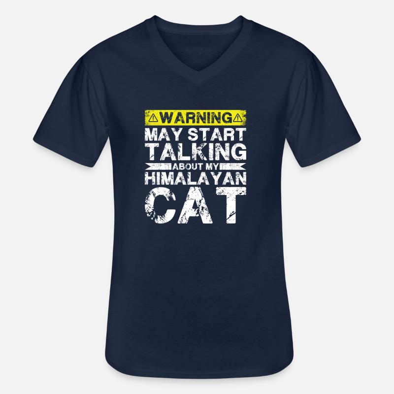 Apropos Himalaya-Katze - Männer-T-Shirt mit V-Ausschnitt - Navy