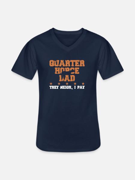 Pferdevater - Quarter Horse - Männer-T-Shirt mit V-Ausschnitt - Navy