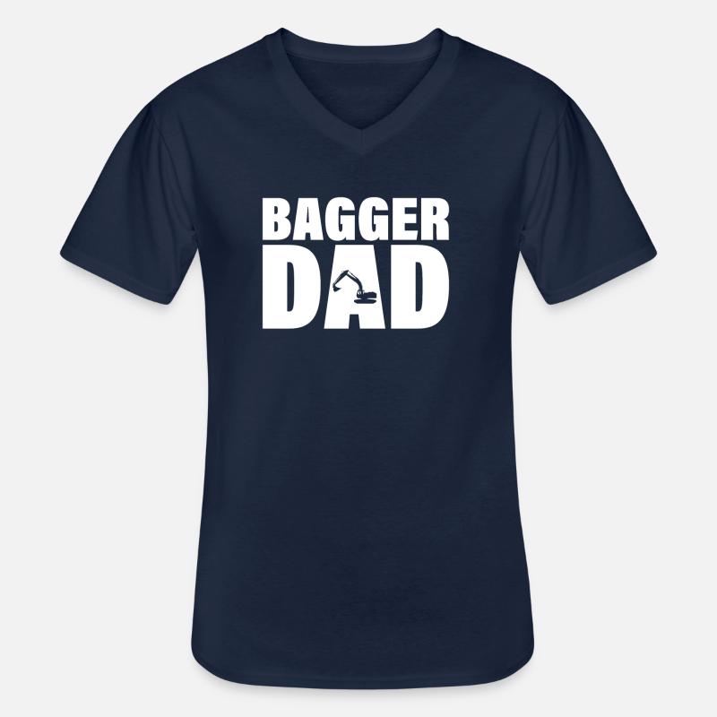 Job - Bagger Dad - Männer-T-Shirt mit V-Ausschnitt - Navy
