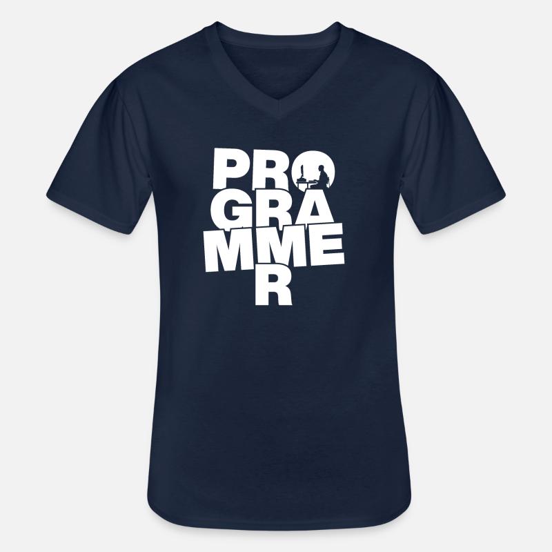 Programming profession Job - Programmer - Men's V-Neck T-Shirt - navy
