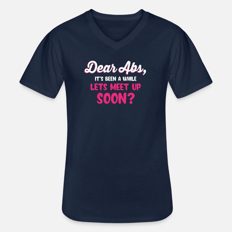 Lieber Bauch - Männer-T-Shirt mit V-Ausschnitt - Navy