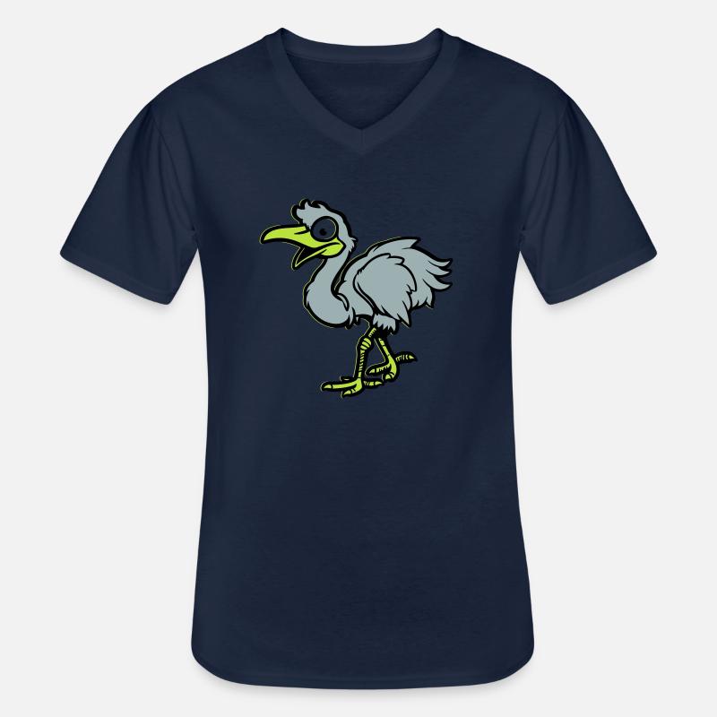 strauß comic - Männer-T-Shirt mit V-Ausschnitt - Navy