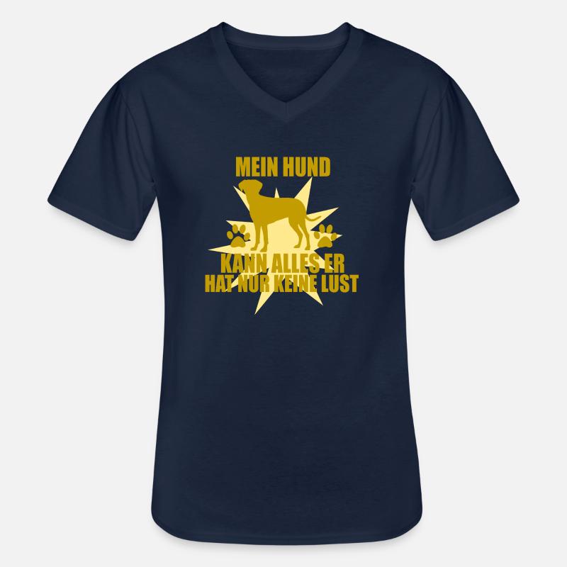 7 - Männer-T-Shirt mit V-Ausschnitt - Navy