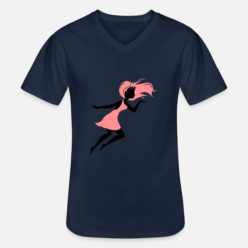 Girly - Männer-T-Shirt mit V-Ausschnitt - Navy