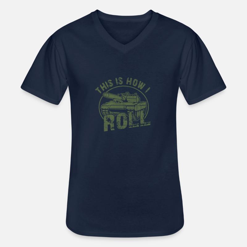 Ich bin ein Tank - Männer-T-Shirt mit V-Ausschnitt - Navy
