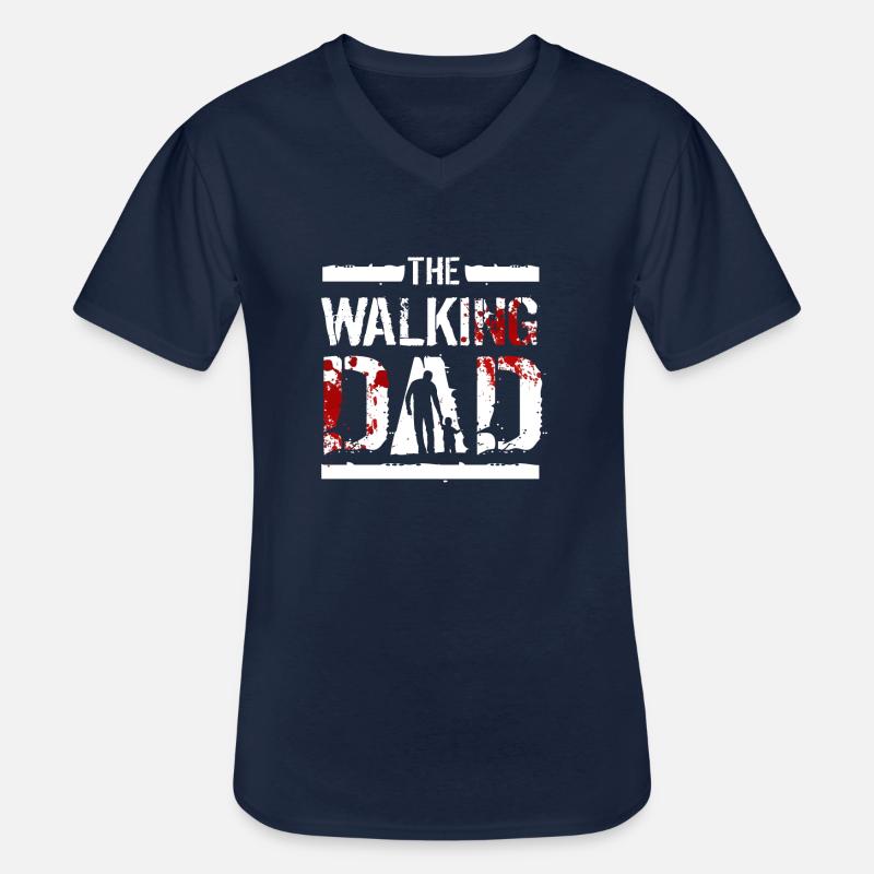 Der gehende Papa - Männer-T-Shirt mit V-Ausschnitt - Navy