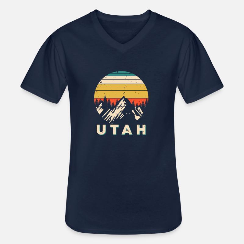 Utah - Männer-T-Shirt mit V-Ausschnitt - Navy