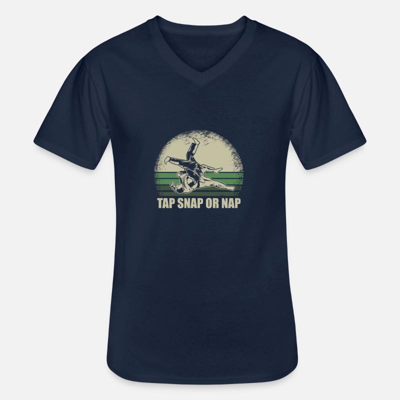 Jiu-Jitsu-Nickerchen - Männer-T-Shirt mit V-Ausschnitt - Navy