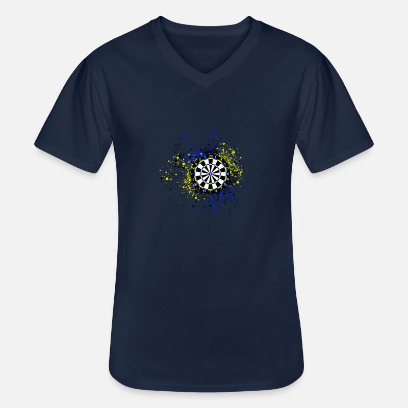 dart,graffiti,malerei,dartscheibe,malerei - Männer-T-Shirt mit V-Ausschnitt - Navy