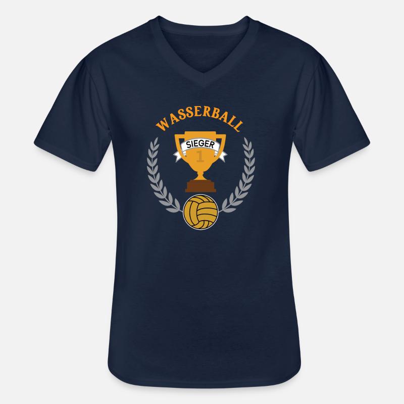Wasserball Sieger Gewinner Turnier Meisterschaft - Männer-T-Shirt mit V-Ausschnitt - Navy