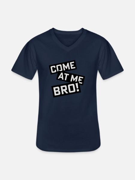 come at me bro - Men's V-Neck T-Shirt - navy