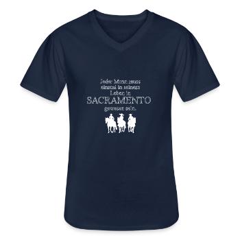 Zorro, Gringo und Zapata White - Männer-T-Shirt mit V-Ausschnitt - Navy - Vorne - AI Model Male 178 dark (178cm)