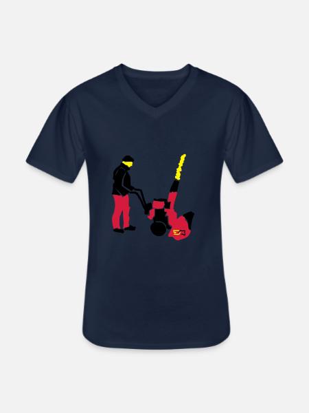 Fraese - Männer-T-Shirt mit V-Ausschnitt - Navy