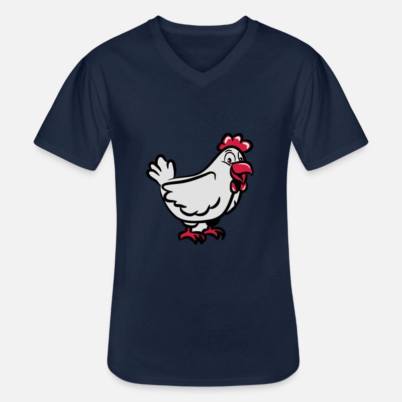 Huhn süss - Männer-T-Shirt mit V-Ausschnitt - Navy