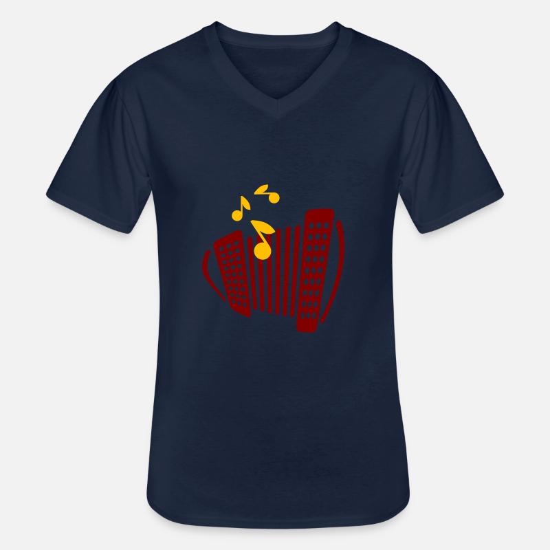 Harmonika - Männer-T-Shirt mit V-Ausschnitt - Navy