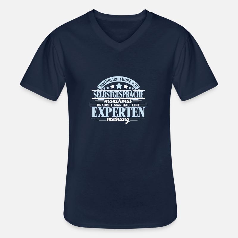 Self-talk leads competent advice - Men's V-Neck T-Shirt - navy