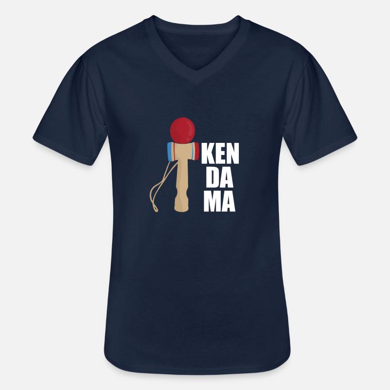 Kendama - Männer-T-Shirt mit V-Ausschnitt - Navy