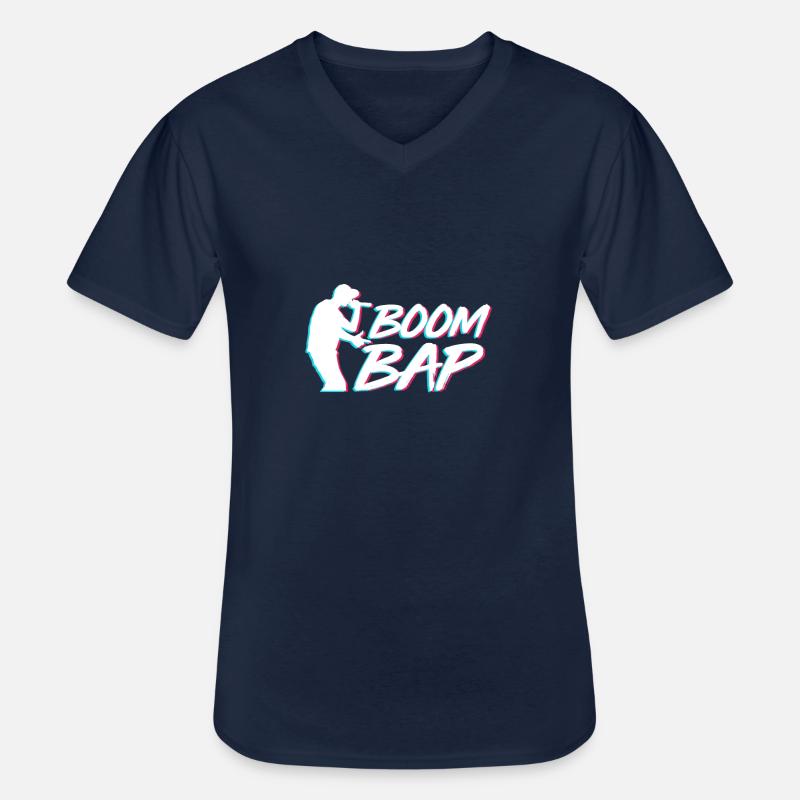 Rapper-Stil - Männer-T-Shirt mit V-Ausschnitt - Navy