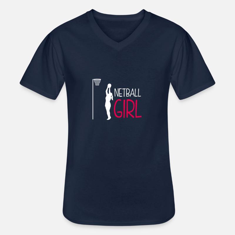 Netzball-Mädchen - Männer-T-Shirt mit V-Ausschnitt - Navy